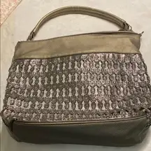 Elegant Pewter Sequin Women's Bag