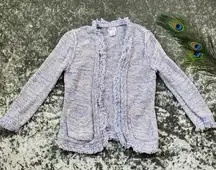 Motherhood Maternity Blue Knit Side Fringe Cardigan