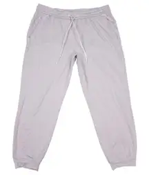 Lululemon Soft Jersey Classic-Fit Mid-Rise Jogger Light Grey Sz 12