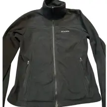 Columbia‎ Fleece Jacket Full Zip Up Black Womens M Medium