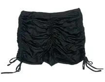 Chocolate Faux Leather Shorts Medium Black Stretch Edgy Trendy Street