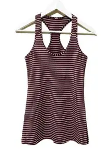 Lululemon  Cool Racerback Tank Top Womens Size 6 Athletic Burgundy‎ White