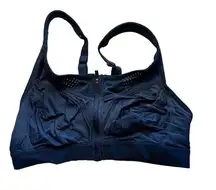 Sweaty Betty Ultra Zip front blue sports bra Size 34A