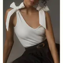 Anthropologie Maeve The Rafaela Bow-Tie Tank