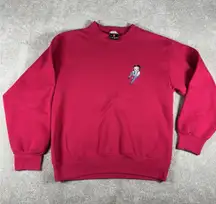 Vintage Betty Boop 1990s Sweatshirt Size M Medium‎ Signal Sports Pink Sweater