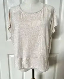 Anthropologie oatmeal colored short sleeved body top