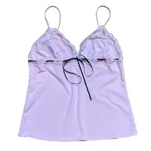 Y2K Rampage Pink Lace Trim Sleeveless Stertch Camisole Top Medium‎
