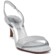 Mila Sandal Pixie Glitter Heel Silver