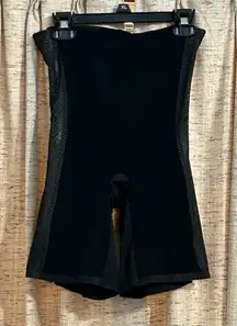 Assets Red Spanx Hot Label by Spanx Luxe & Lean Metallic Mid-Thigh Shaper 