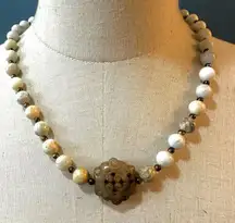 Vintage Chinese quartz necklace