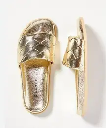 Silent D Gold Woven Slide Women's 9.5*