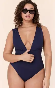 Andie Swimsuit Womens 3XL Mykonos One Piece Tank‎ Plunge Recycled Nylon Spandex