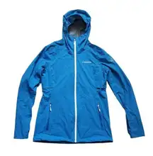 La Sportiva Rain Jacket Women Medium Lightweight Full Zip Cinch Hood Run Climb