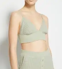 JONATHAN SIMKHAI Juliette Waffle Bralette In Willow