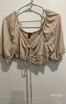 Wild Fable Tan Cropped Top