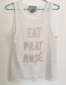 Chloe Oliver Eat Prat Rose Linen Tank Top S