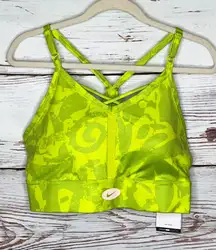 Nike Dri-Fit NWT Sz XXL Lime Green - Mesh Light Support Training Indy Sports Bra