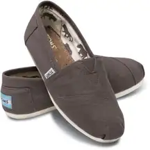 Toms classic slip on brown canvas‎