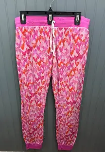 Little Sleepies Women's XL Pink Heart Print Pajama Jogger Pants