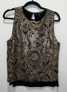 Gold Sequin Holiday Top