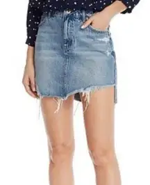 Pistola Sierra Jean Skirt Distressed Frayed Destroyed Light Denim Mini Size 27