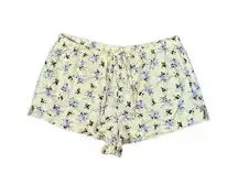 vintage y2k american eagle pj loungewear shorts yellow floral cotton S coquette