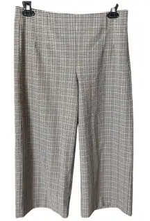 LOFT Women's Size 8 Plaid Wide-Leg Career Pants Multicolor Workwear