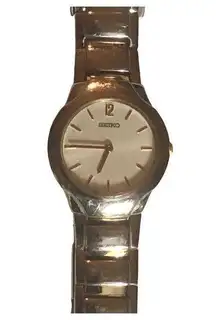 Seiko Elegant silver Wristwatch Analog Quartz‎ Timepiece