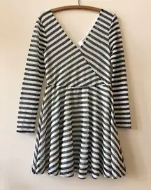 Striped Knitted Mesh Dress