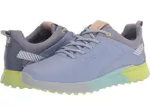 ECCO Womens S-three Gore-tex Golf Shoe Sneaker Blue Purple Gray Yellow Size 8.5