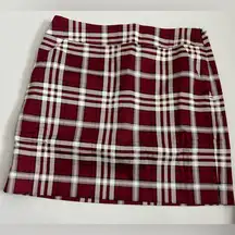 Loudmouth Plaid Women's Golf Skort in Dark Red and White Size 10 NWOT