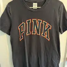 PINK Victoria's Secret Black Graphic T-Shirt Short Sleeve Crewneck
