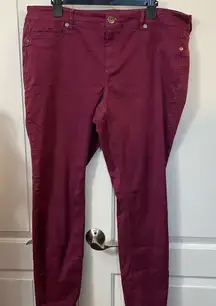 Maurices Women's Burgundy Straight leg Jeans. 18R