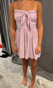 Purple Strapless Romper 