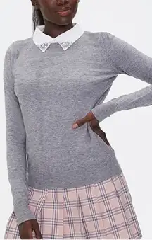 BNWT Jeweled Collar Sweater