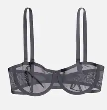 Cuup The Balconette Mesh Underwire Bra: Grey Slate 38G (4D)