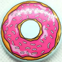 Strand Book Store Pink & Blue Donut Pin