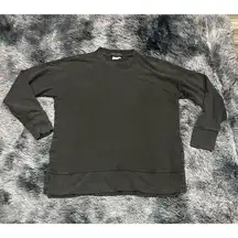 AERIE Pull Over‎ Size Small Thermal Great Oversized Sweatshirt Lounge Split Hem