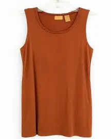 Wrangler Rust Orange Tank Top Braided Scoop Neck Western Boho Cowgirl Size Med