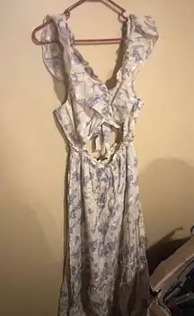 Anthropologie love Sam floral cut out dress small