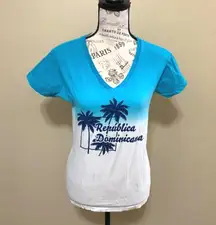 Ocean Dream Blue & White Ombre Dominican Republic Top