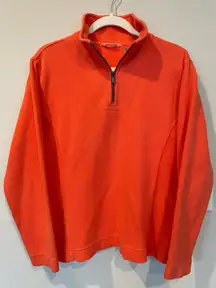 Tommy Bahama Men's Thickened Sweatshirt 1/4 Zip Orange Size M Long Sleeves 