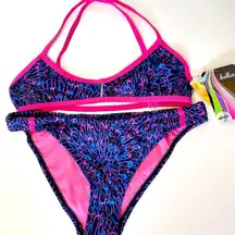 Dolfin Uglies | Pink/Blue Patterned Bikini Set