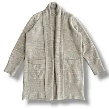 Barefoot Dreams CozyChic Taupe Gray Cardigan Size S Soft Plush Knit Open‎ Front