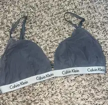 Grayish Blue Calvin Klein Triangle Bralette