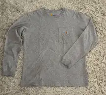 Carhartt Heather Gray Long Sleeve Tee Size M