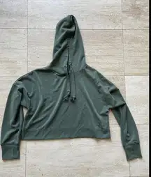 AS Revival Womens Crop Hoodie Sweatshirt Altard State XS thumb hole‎ cuff Green