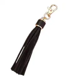 NEW Black Tassel Bag Charm Tassels Keychains Purse Charms