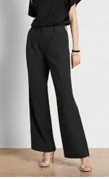Sam Edelman Codie Pants Size 29 Black NWT High Rise Wide Leg Pleated Trousers