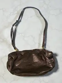 Anthropologie Jory metallic crossbody bag